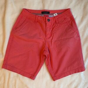 Aeropostale Mens Coral Pink Chino Shorts Preppy Summer‎ Cotton Stretch Size 27